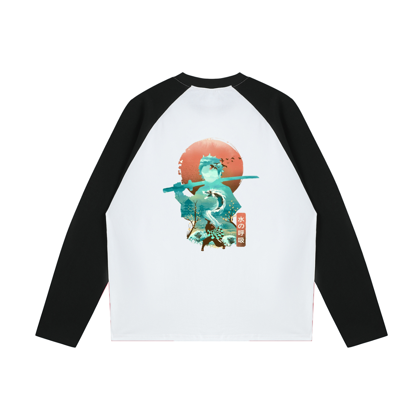 Color-Blocked Raglan Long-Sleeve T-Shirt